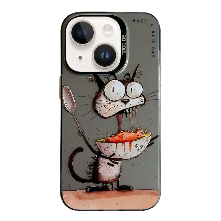 Animal Pattern Oil Painting Series PC + TPU Phone Case, For iPhone 13 Pro