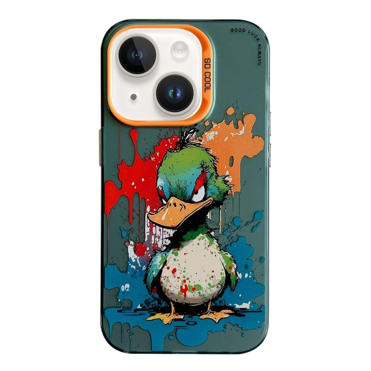 Animal Pattern Oil Painting Series PC + TPU Phone Case, For iPhone 13 Pro