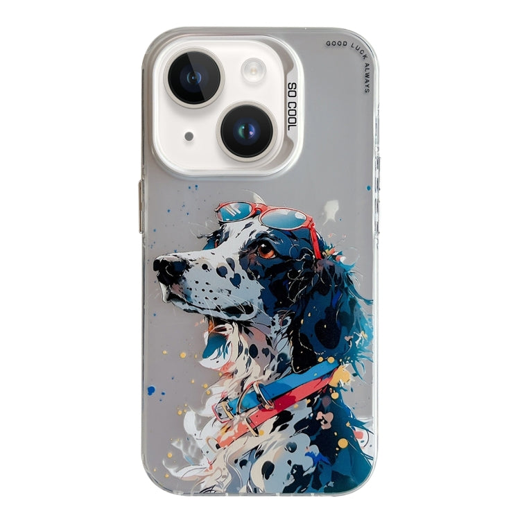 Animal Pattern Oil Painting Series PC + TPU Phone Case, For iPhone 13 Pro