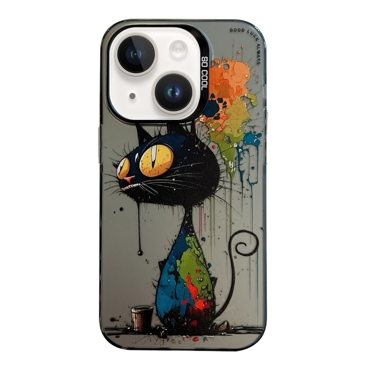 Animal Pattern Oil Painting Series PC + TPU Phone Case, For iPhone 13 Pro