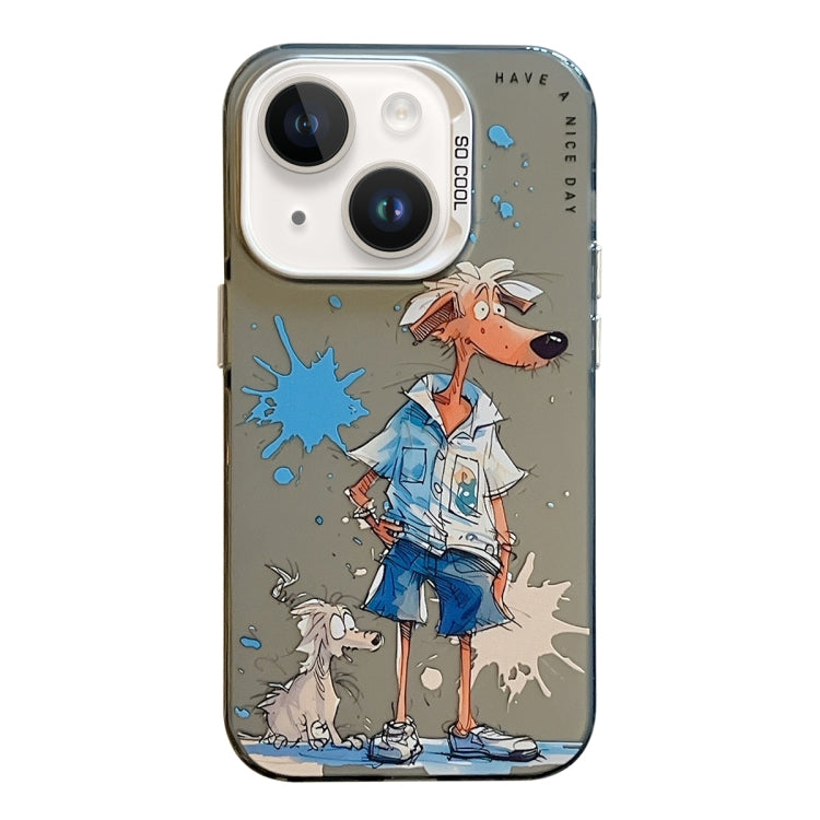 Animal Pattern Oil Painting Series PC + TPU Phone Case, For iPhone 13 Pro