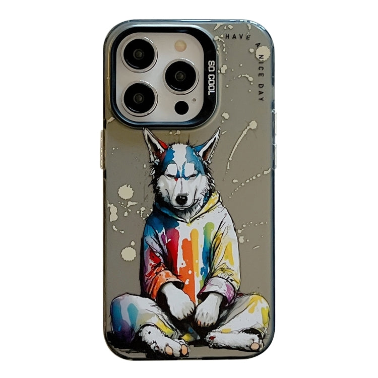 Animal Pattern Oil Painting Series PC + TPU Phone Case, For iPhone 16 Plus