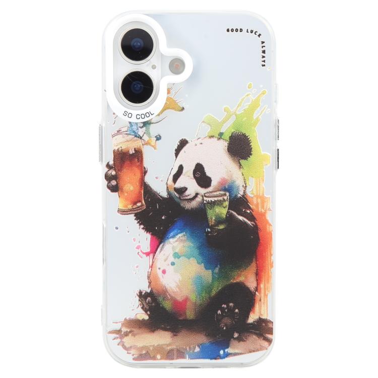 Animal Pattern Oil Painting Series PC + TPU Phone Case, For iPhone 15 Pro Max