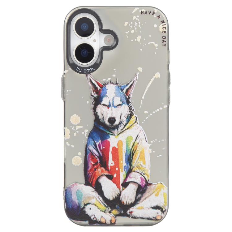 Animal Pattern Oil Painting Series PC + TPU Phone Case, For iPhone 15 Pro Max
