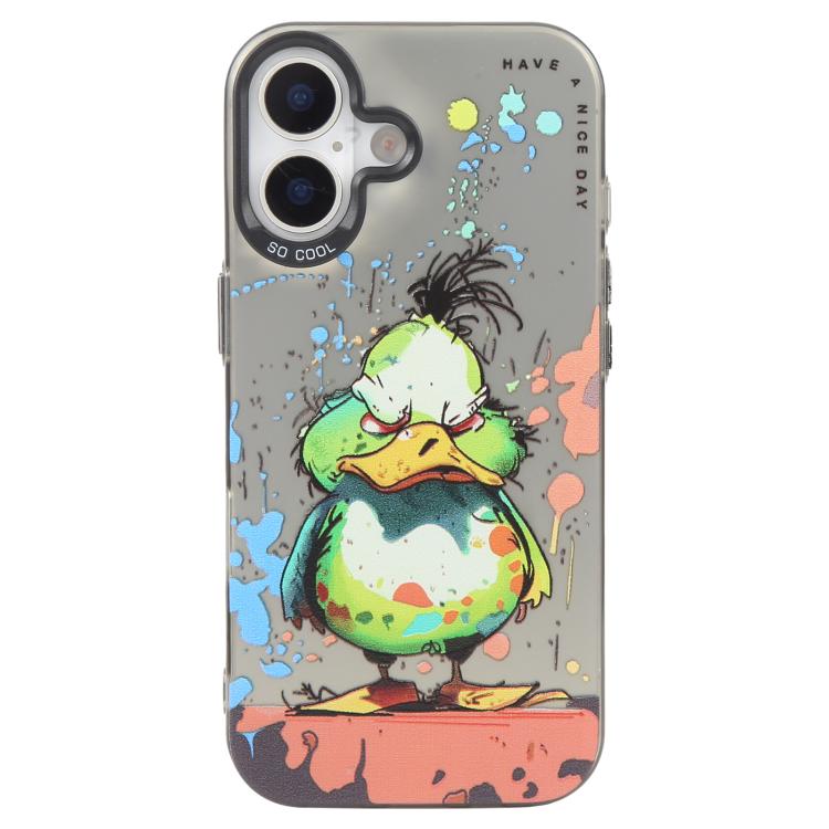 Animal Pattern Oil Painting Series PC + TPU Phone Case, For iPhone 15 Pro Max