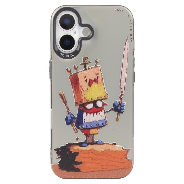 Animal Pattern Oil Painting Series PC + TPU Phone Case, For iPhone 15 Pro Max