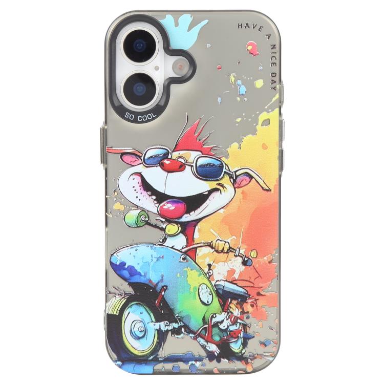 Animal Pattern Oil Painting Series PC + TPU Phone Case, For iPhone 15 Pro Max