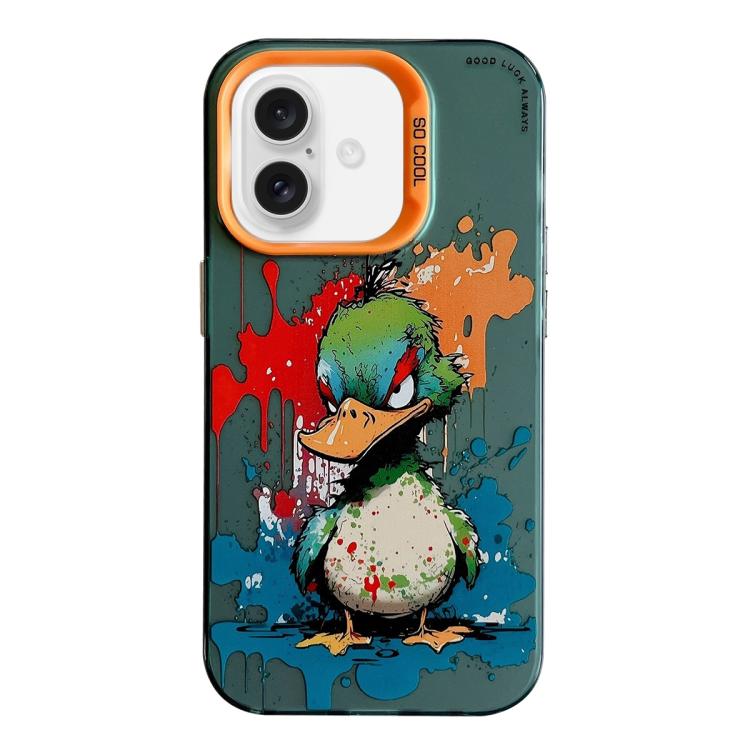 Animal Pattern Oil Painting Series PC + TPU Phone Case, For iPhone 16 Pro Max