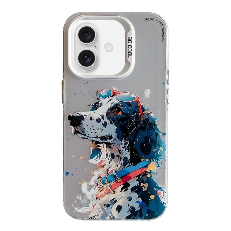 Animal Pattern Oil Painting Series PC + TPU Phone Case, For iPhone 16 Pro Max