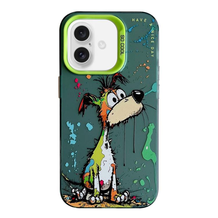 Animal Pattern Oil Painting Series PC + TPU Phone Case, For iPhone 16 Pro Max