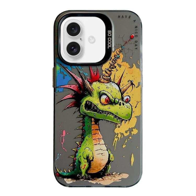 Animal Pattern Oil Painting Series PC + TPU Phone Case, For iPhone 16 Pro Max