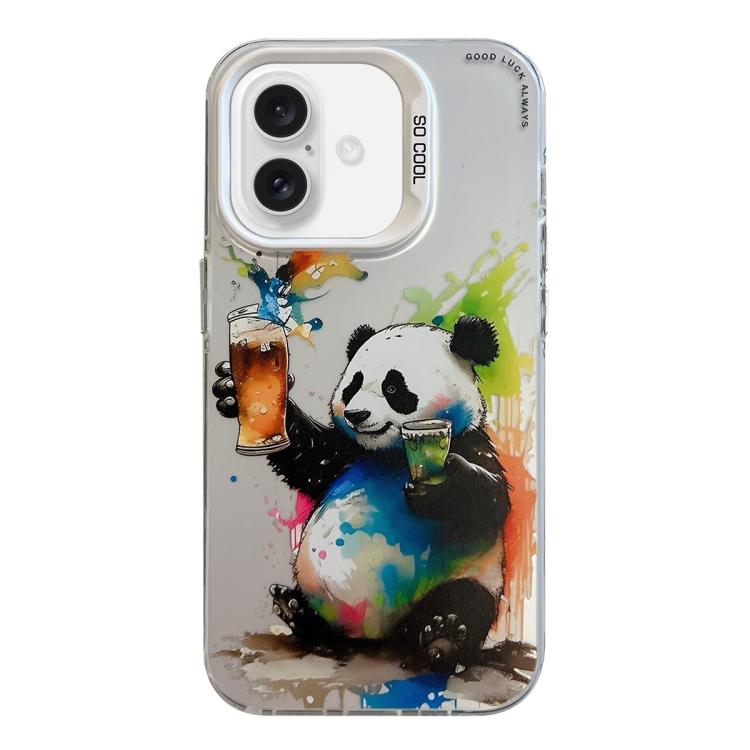 Animal Pattern Oil Painting Series PC + TPU Phone Case, For iPhone 16 Pro Max