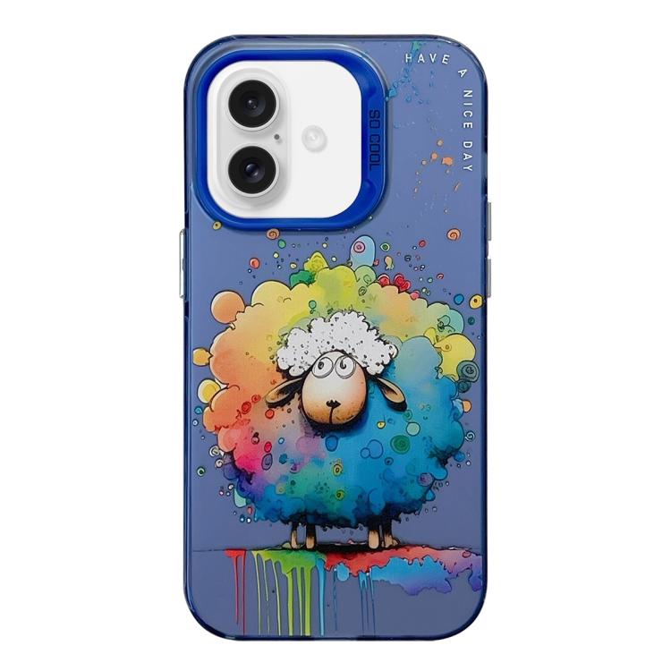 Animal Pattern Oil Painting Series PC + TPU Phone Case, For iPhone 16 Pro Max
