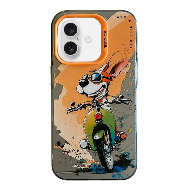 Animal Pattern Oil Painting Series PC + TPU Phone Case, For iPhone 16 Pro Max