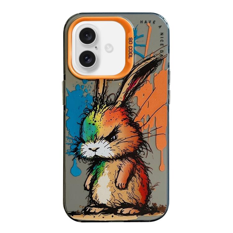 Animal Pattern Oil Painting Series PC + TPU Phone Case, For iPhone 16 Pro Max