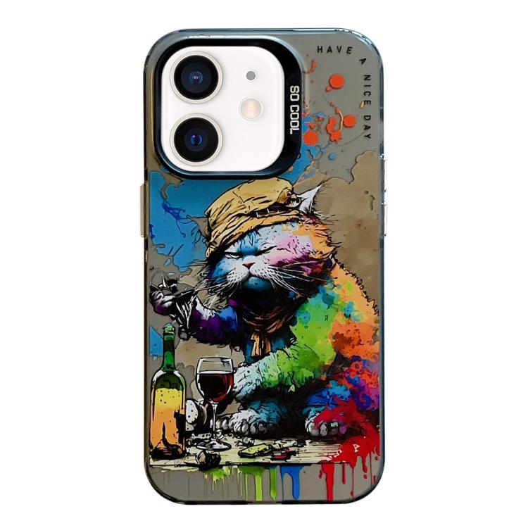 Animal Pattern Oil Painting Series PC + TPU Phone Case