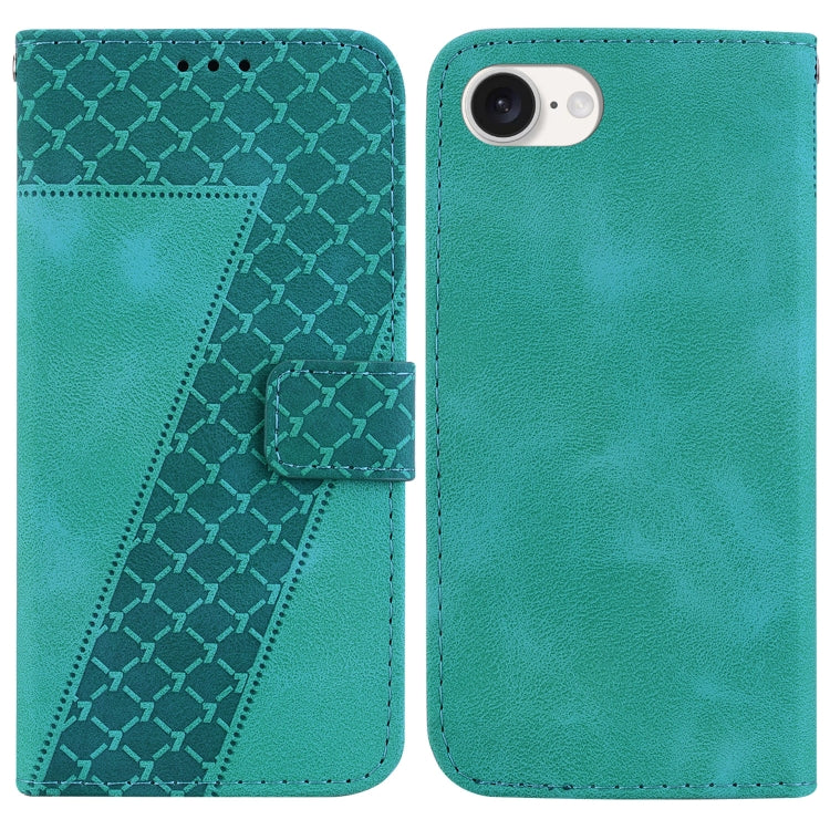 Seven-shaped Embossed Leather Phone Case, For iPhone 17 Pro Max, For iPhone 17 Pro, For iPhone 17, For iPhone 17 Air