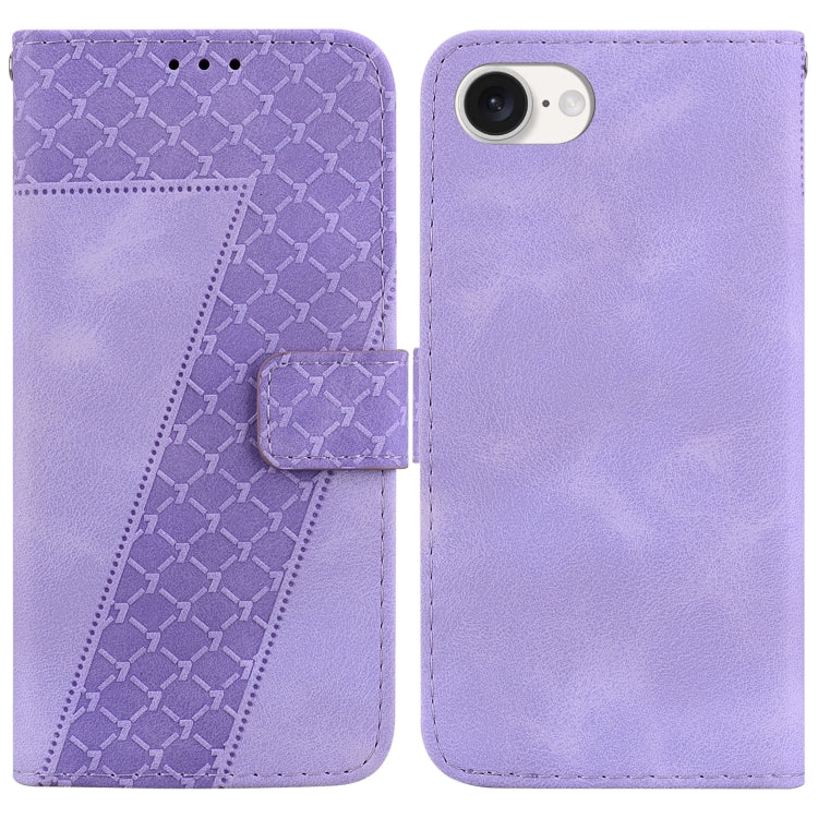 Seven-shaped Embossed Leather Phone Case, For iPhone 17 Pro Max, For iPhone 17 Pro, For iPhone 17, For iPhone 17 Air