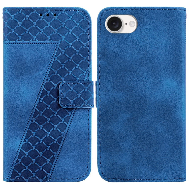 Seven-shaped Embossed Leather Phone Case, For iPhone 17 Pro Max, For iPhone 17 Pro, For iPhone 17, For iPhone 17 Air