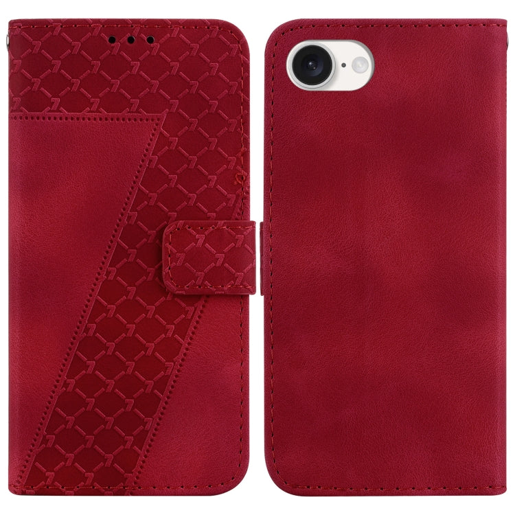 Seven-shaped Embossed Leather Phone Case, For iPhone 17 Pro Max, For iPhone 17 Pro, For iPhone 17, For iPhone 17 Air