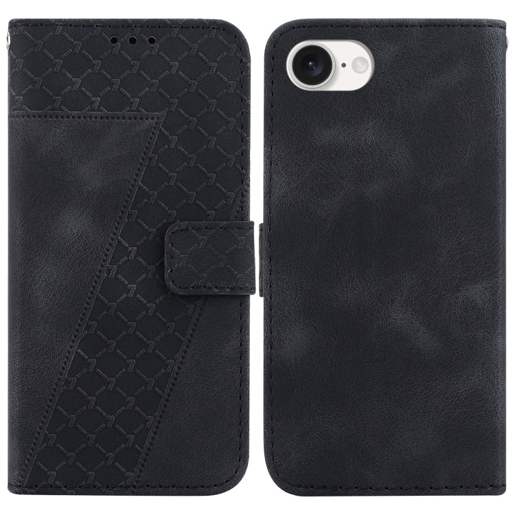 Seven-shaped Embossed Leather Phone Case, For iPhone 17 Pro Max, For iPhone 17 Pro, For iPhone 17, For iPhone 17 Air