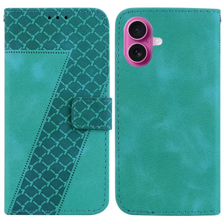 Seven-shaped Embossed Leather Phone Case, For iPhone 17 Pro Max, For iPhone 17 Pro, For iPhone 17, For iPhone 17 Air
