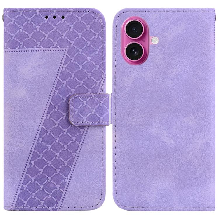 Seven-shaped Embossed Leather Phone Case, For iPhone 17 Pro Max, For iPhone 17 Pro, For iPhone 17, For iPhone 17 Air