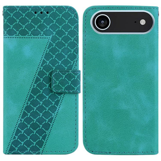 Seven-shaped Embossed Leather Phone Case, iPhone 16e, For iPhone 16 Pro Max, For iPhone 16 Pro, For iPhone 16 Plus