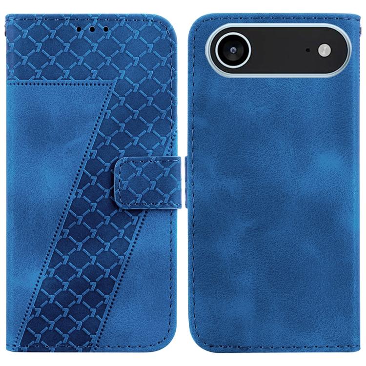Seven-shaped Embossed Leather Phone Case, iPhone 16e, For iPhone 16 Pro Max, For iPhone 16 Pro, For iPhone 16 Plus