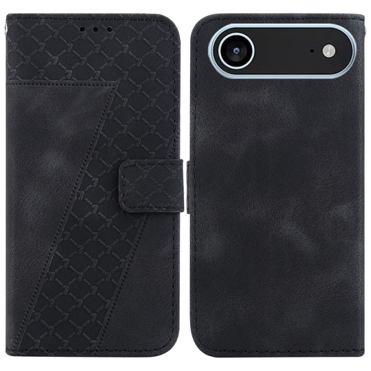 Seven-shaped Embossed Leather Phone Case, iPhone 16e, For iPhone 16 Pro Max, For iPhone 16 Pro, For iPhone 16 Plus