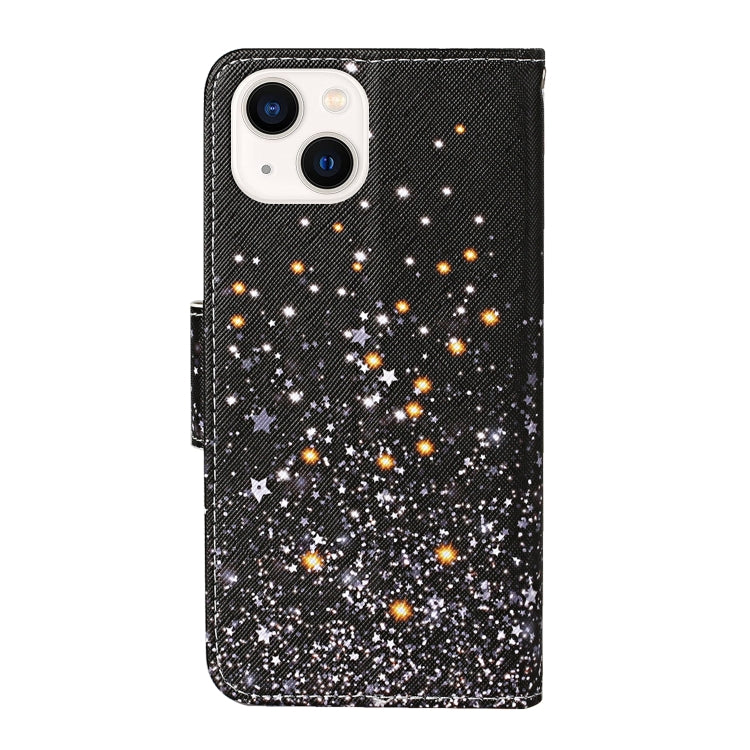 3D Colored Drawing Flip Leather Phone Case, For iPhone 15