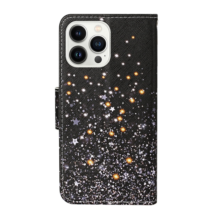 3D Colored Drawing Flip Leather Phone Case, For iPhone 16 Pro Max