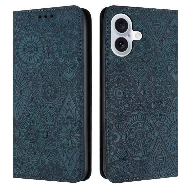 Ethnic Embossed Adsorption Leather Phone Case, For iPhone 16e, For iPhone 16 Pro Max, For iPhone 16 Pro, For iPhone 16 Plus
