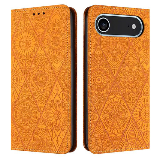 Ethnic Embossed Adsorption Leather Phone Case, For iPhone Air, For iPhone 16 Pro Max, For iPhone 16 Pro, For iPhone 16 Plus