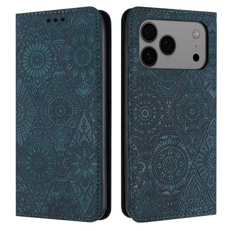 Ethnic Embossed Adsorption Leather Phone Case, For iPhone 16e, For iPhone 16 Pro Max, For iPhone 16 Pro, For iPhone 16 Plus