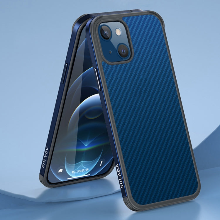 SULADA Luxury 3D Carbon Fiber Textured Metal + TPU Frame Phone Case, For iPhone 13 Pro Max, For iPhone 13 Pro, For iPhone 13, For iPhone 13 mini