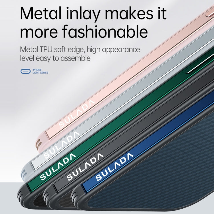 SULADA Luxury 3D Carbon Fiber Textured Metal + TPU Frame Phone Case, For iPhone 13 Pro Max, For iPhone 13 Pro, For iPhone 13, For iPhone 13 mini