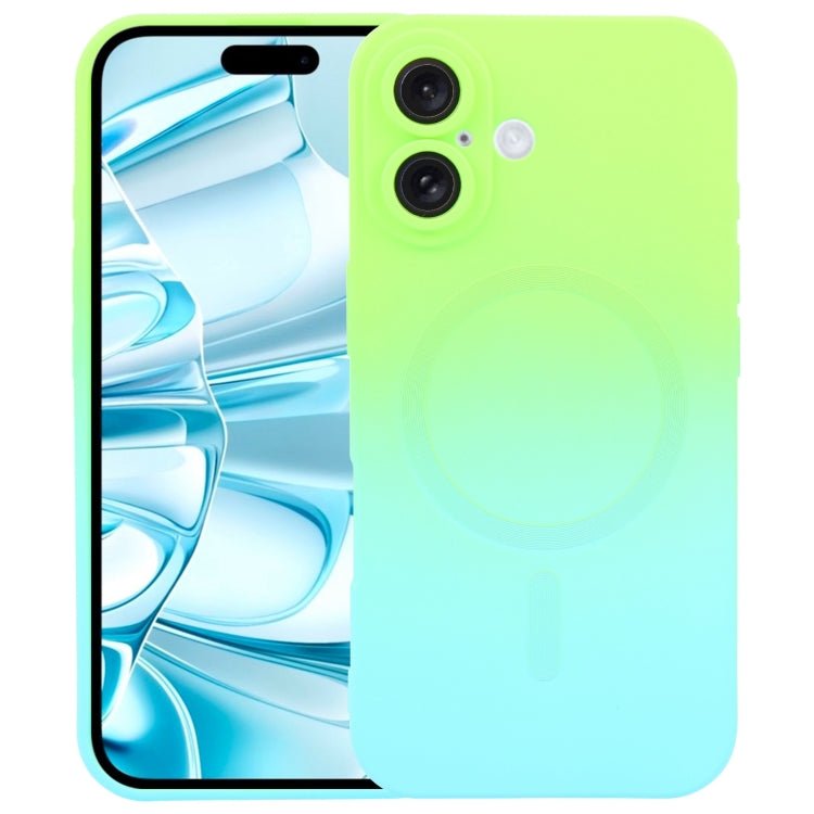 Liquid TPU Silicone Gradient MagSafe Phone Case, For iPhone 16, For iPhone 15 Pro Max, For iPhone 15 Pro, For iPhone 15 Plus