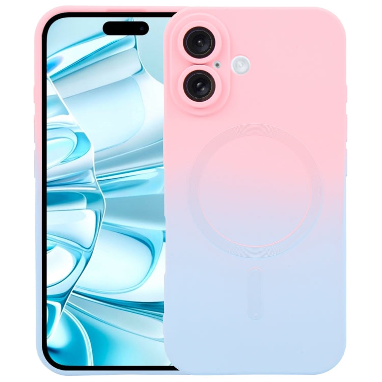 Liquid TPU Silicone Gradient MagSafe Phone Case, For iPhone 16, For iPhone 15 Pro Max, For iPhone 15 Pro, For iPhone 15 Plus