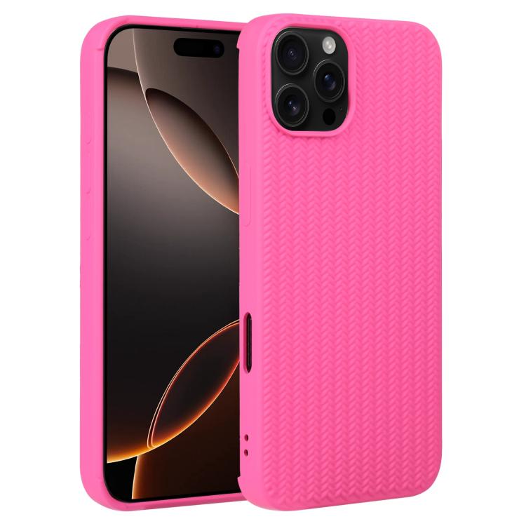 Weave Texture Silicone Phone Case, For iPhone 17e / 16e, For iPhone 16 Pro Max