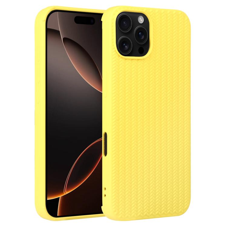 Weave Texture Silicone Phone Case, For iPhone 17e / 16e, For iPhone 16 Pro Max
