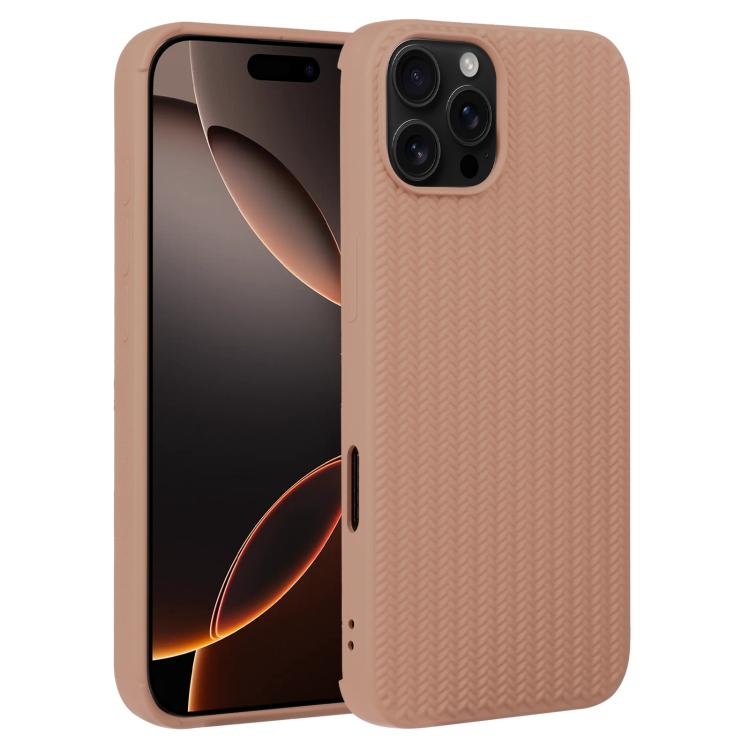 Weave Texture Silicone Phone Case, For iPhone 17e / 16e, For iPhone 16 Pro Max