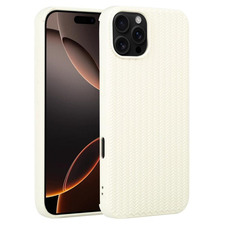 Weave Texture Silicone Phone Case, For iPhone 17e / 16e, For iPhone 16 Pro Max