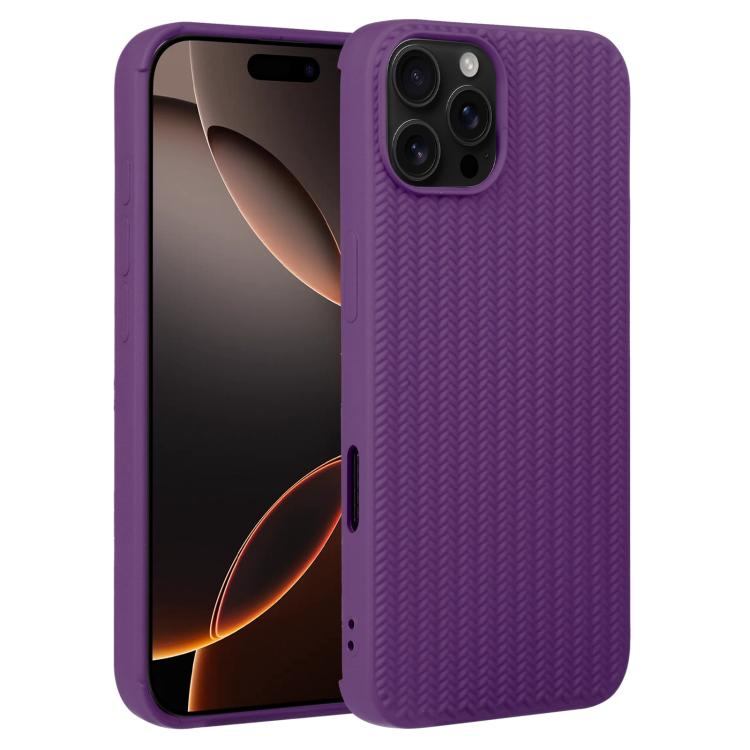 Weave Texture Silicone Phone Case, For iPhone 17e / 16e, For iPhone 16 Pro Max