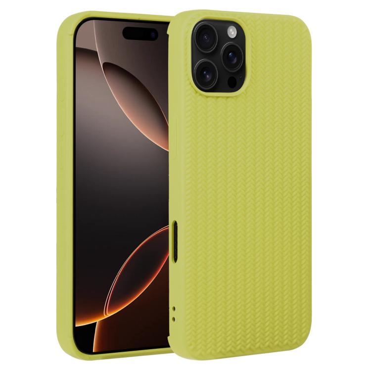Weave Texture Silicone Phone Case, For iPhone 17e / 16e, For iPhone 16 Pro Max