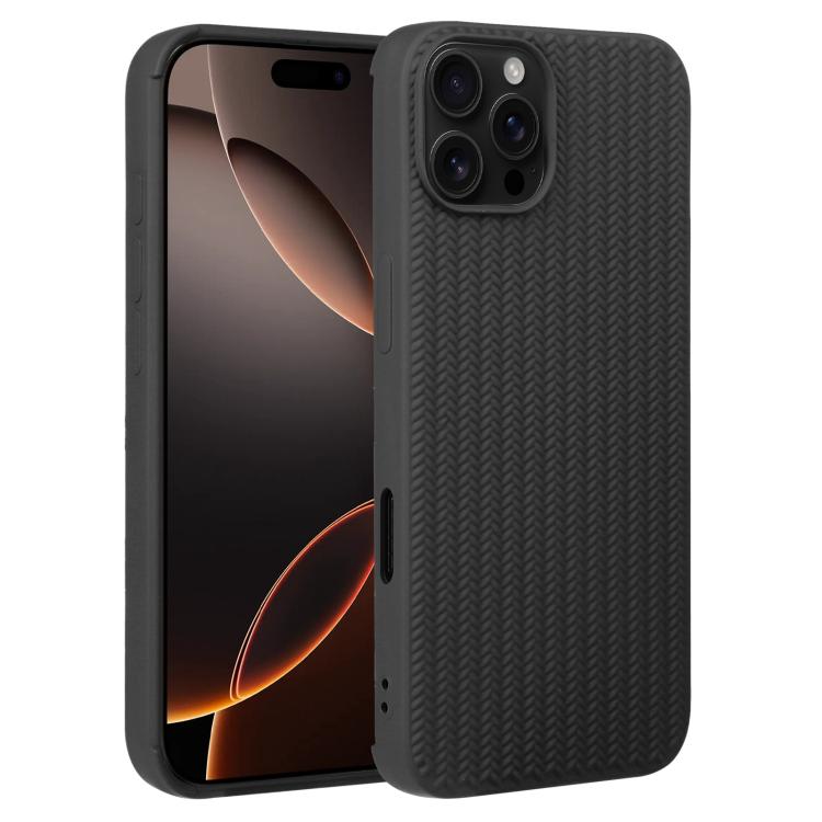 Weave Texture Silicone Phone Case, For iPhone 17e / 16e, For iPhone 16 Pro Max