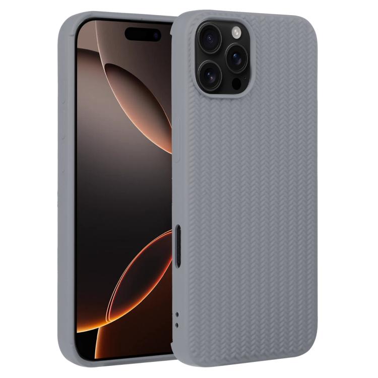 Weave Texture Silicone Phone Case, For iPhone 17e / 16e, For iPhone 16 Pro Max
