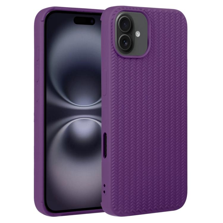 Weave Texture Silicone Phone Case, For iPhone 16 Pro, For iPhone 16 Plus
