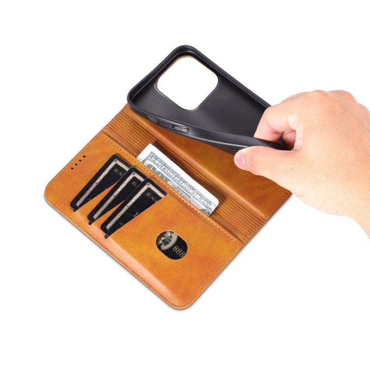 AZNS Magnetic Calf Texture Flip Leather Phone Case