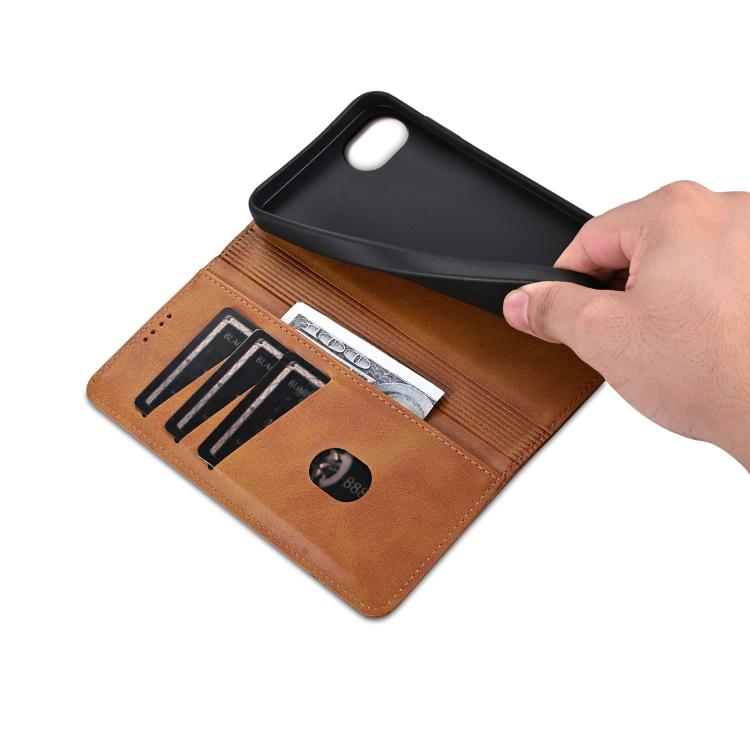 AZNS Magnetic Calf Texture Flip Leather Phone Case, For iPhone 16e, For iPhone 16 Pro Max, For iPhone 16 Pro, For iPhone 16 Plus
